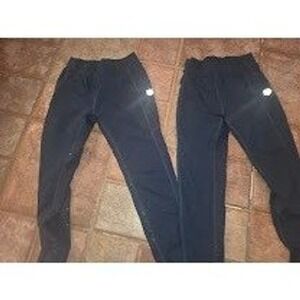 FitsT4 Sports Horse Riding Tights Breeches Navy Blue Silicone Knee Patch Girls L